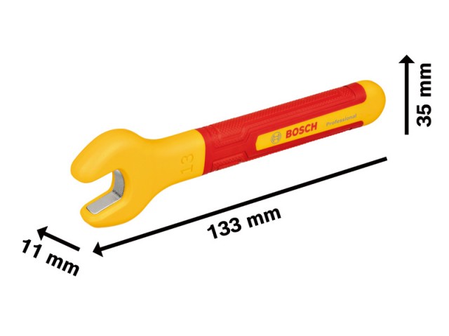 Enojni viličasti ključ Bosch z ragljo VDE, 10mm, 1600A02NF0